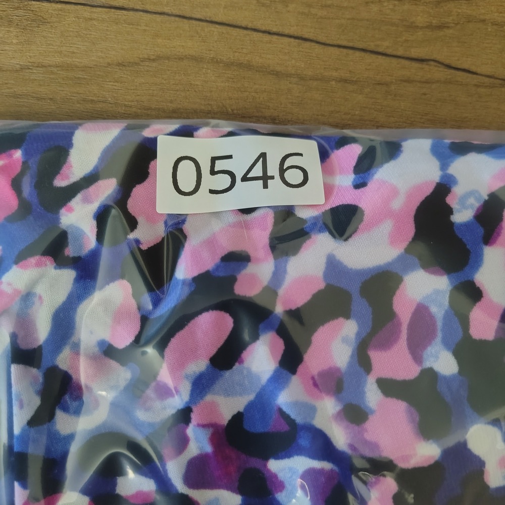 Jamaica Bay Tankini Top Women 16 Purple Pink Blue Ruffle Leopard Print Polyester - Picture 7 of 7
